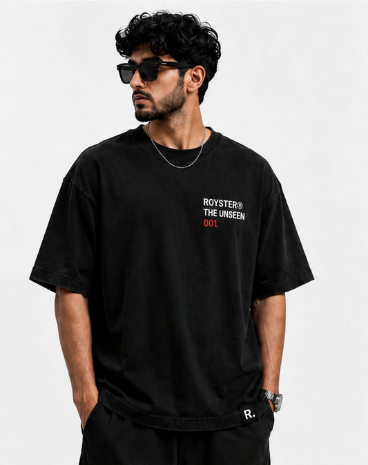 The Unseen Oversized T-Shirt – Washed Black