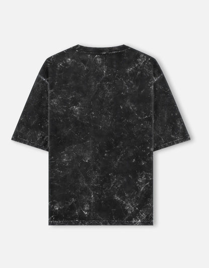 Shadow Flame Acid Wash Oversized T-Shirt