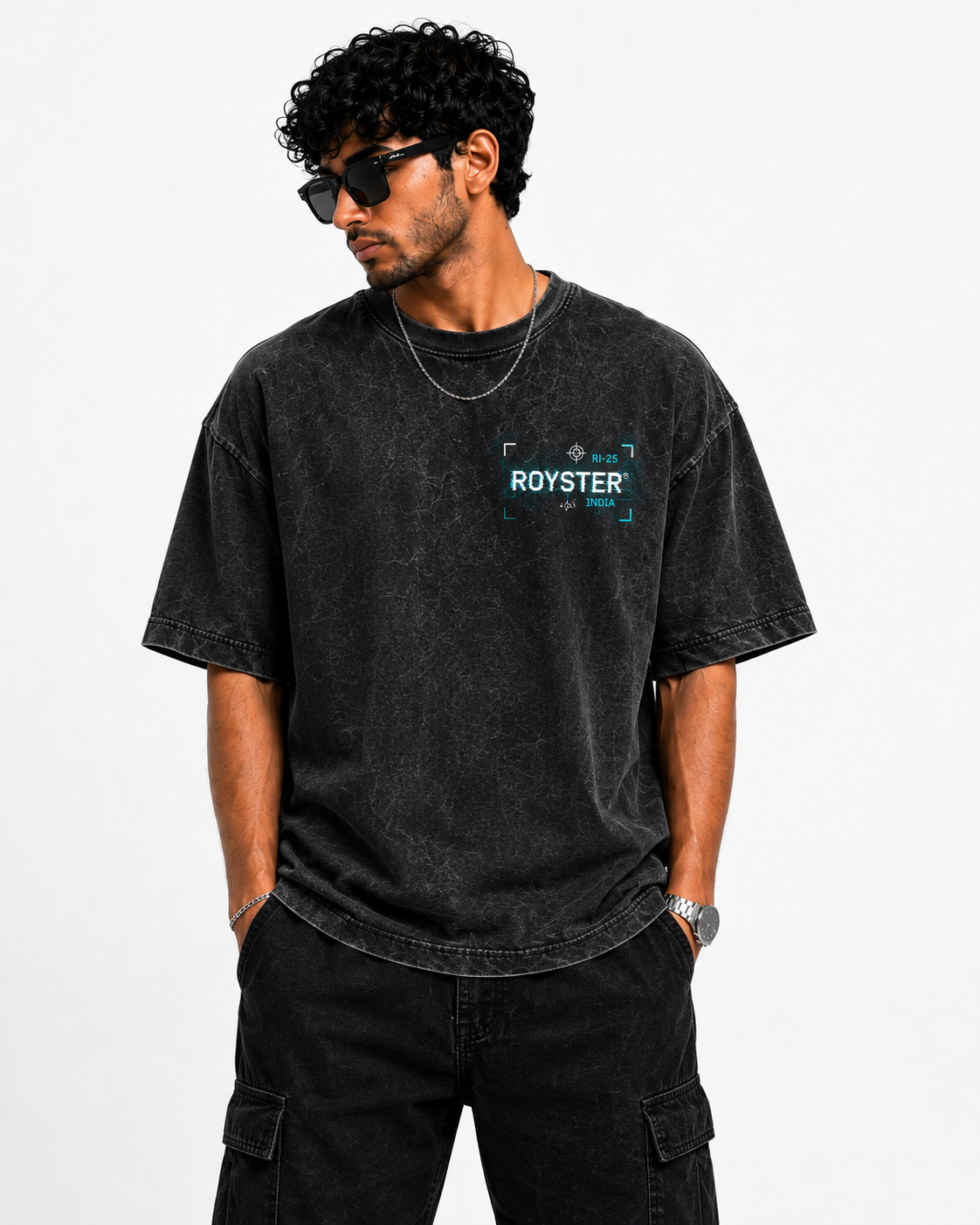 DIGITAL GHOST — Oversized Washed T-Shirt