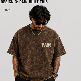 “Built Different” Acid Wash Oversized T-Shirt