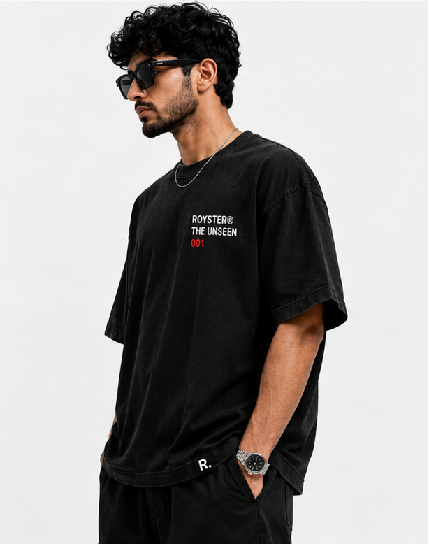 The Unseen Oversized T-Shirt – Washed Black