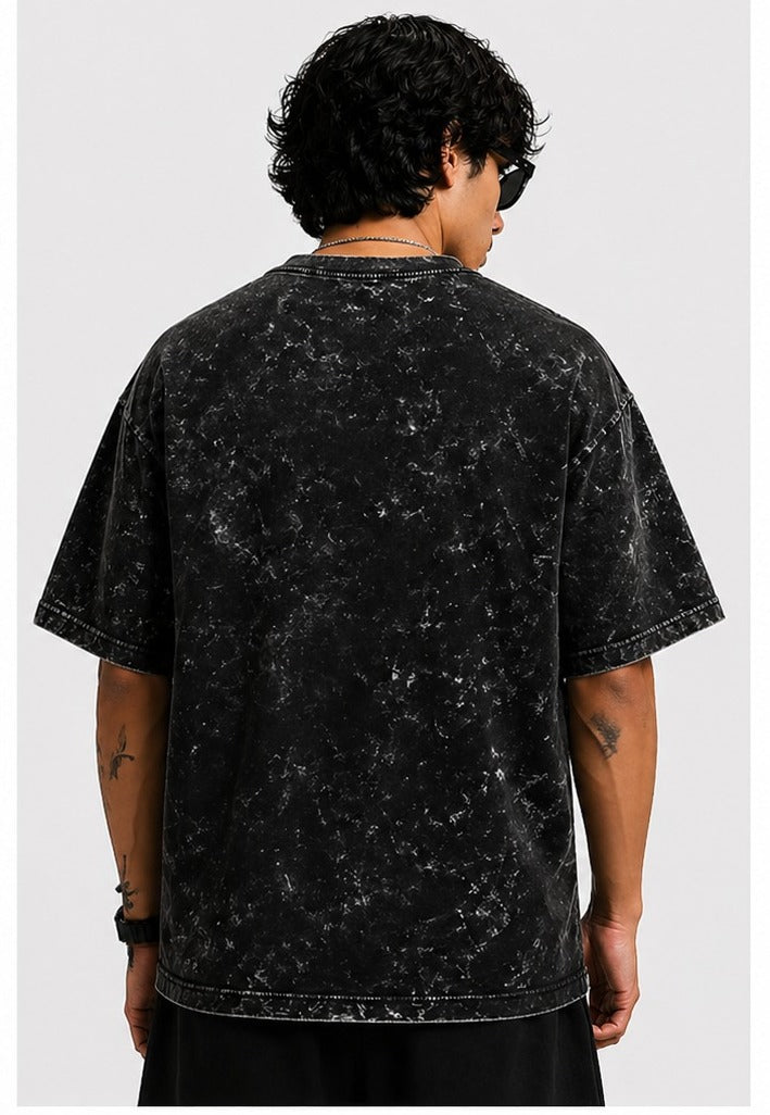 Zen Blade Acid Wash Oversized T-shirt