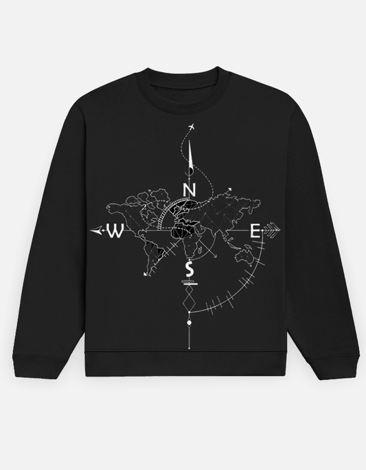True North World Map Sweatshirt